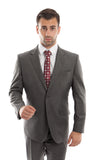 Charcoal Wool Twill Modern Fit Suit