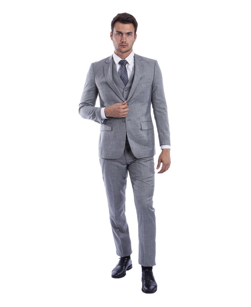 Stone Grey 3 Piece Hybrid Fit Suit