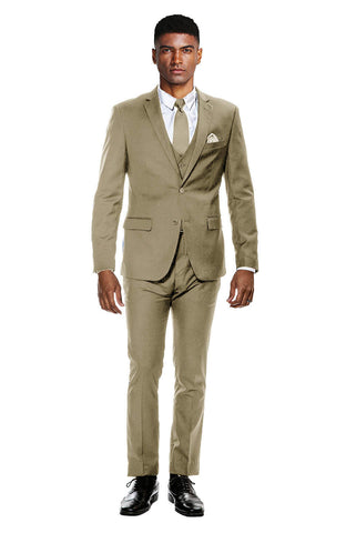 Tan Ultra Slim Fit 3-Piece Prom Suit