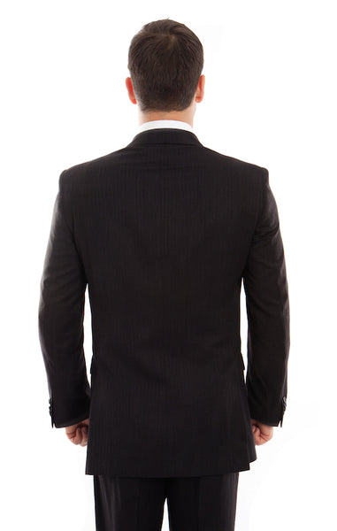 Black Herringbone Modern Fit Suit