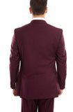 Burgundy One Button Slim Fit Suit