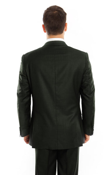 Green One Button Slim Fit Suit