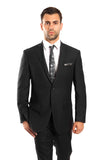 Black 100% Wool Stripe Suit