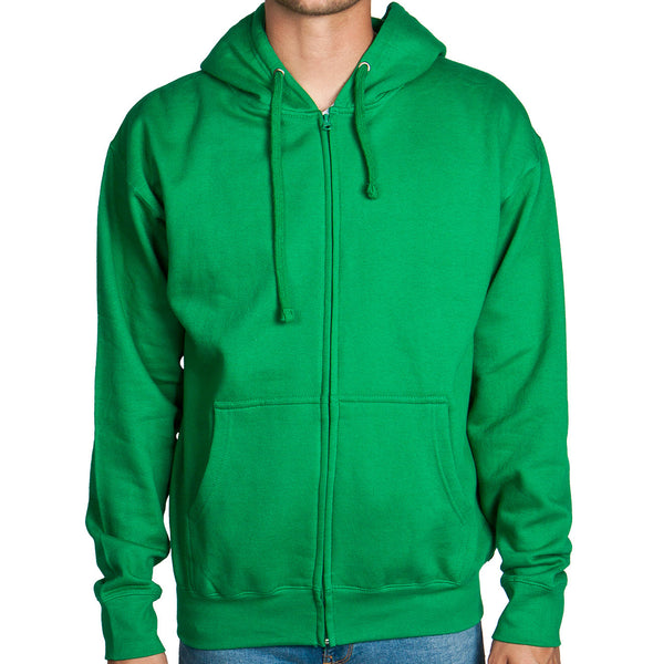 Green Zip Up Hoodie Sweatshirt