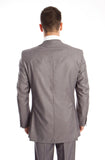 Grey 3 Piece Slim Fit Vested Suit
