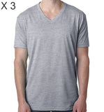 Men's Cotton Grey V-Neck T-Shirt – Flex Suits