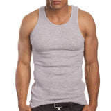 Men's 6 Pack A Shirts Cotton Tank Top Heather Grey Undershirt