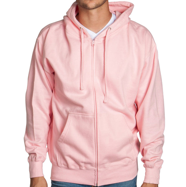 Light Pink Zip Up Hoodie Sweatshirt