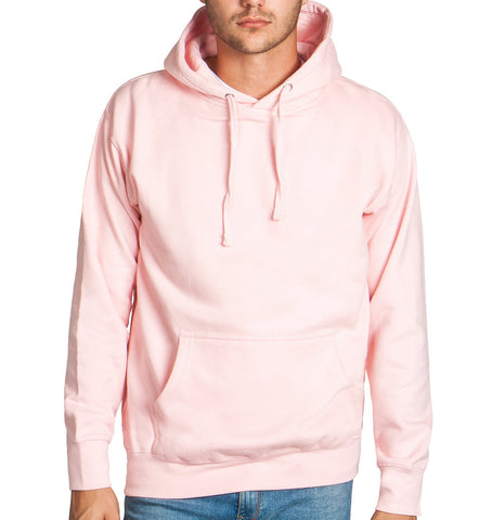 Light Pink Fleece Pullover Hoodie