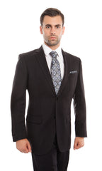 Navy Herringbone Modern Fit Suit