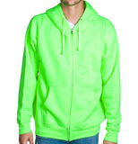 Neon Green Zip Up Hoodie Sweatshirt