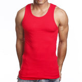 Men's 3 Pack A Shirts Cotton Tank Top Red Undershirt