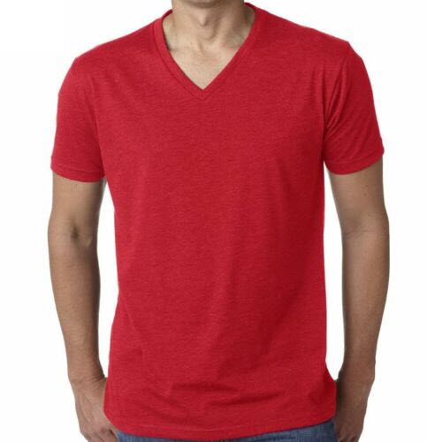 Men's Cotton Red V-Neck T-Shirt