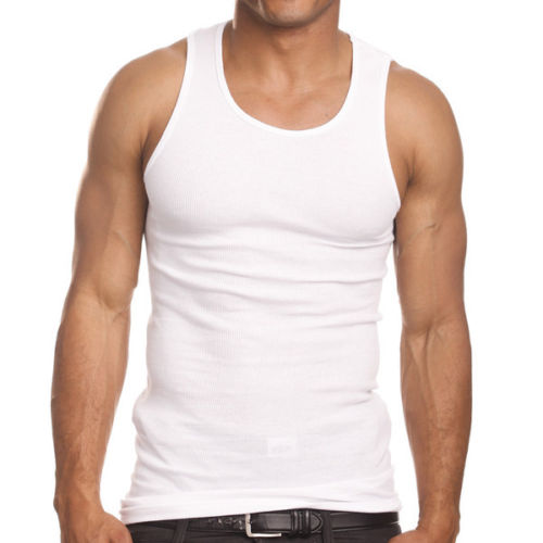 pris koncert Wrap Men's 3 Pack A Shirts Cotton Tank Top White Undershirt – Flex Suits